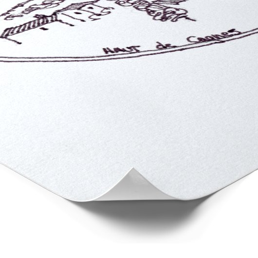 dorp Haut de Cagnes | Provence, Frankrijk Poster (Hoek)