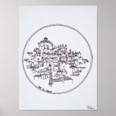 dorp Haut de Cagnes | Provence, Frankrijk Poster (Voorkant)