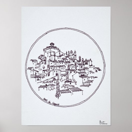 dorp Haut de Cagnes | Provence, Frankrijk Poster (Voorkant)