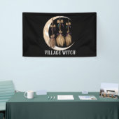 Dorp Heks Gothic Occult Wicca Heidens Natuur Spandoek (Beurs)