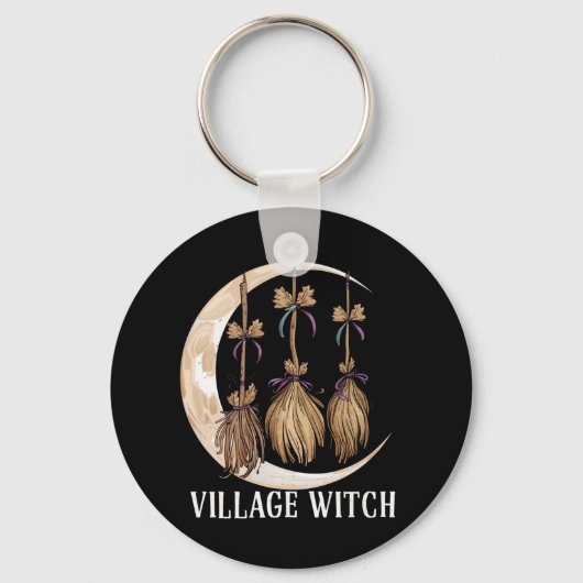 Dorp Heks Gothic Occult Wicca Heidense Natuur Sleutelhanger (Voorkant)