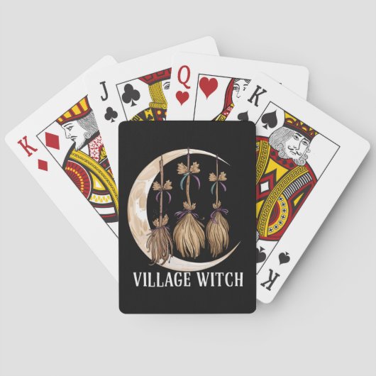 Dorp Heks Gotische Occultisme Wicca Heidense Natuu Pokerkaarten (Achterkant)