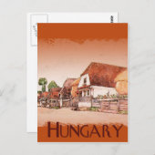 dorp Hongarije Briefkaart (Voorkant / Achterkant)