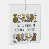 Dorp Hulp Dakloze Hond Redding Keramisch Ornament (Rechts)