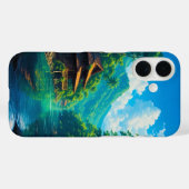 Dorp in de omarming van de natuur Case-Mate iPhone case (Achterkant (horizontaal))