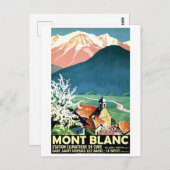 dorp in Mont Blanc, Frankrijk Briefkaart (Voorkant / Achterkant)