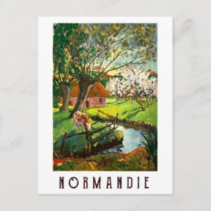 Dorp in Normandië, Frankrijk Briefkaart