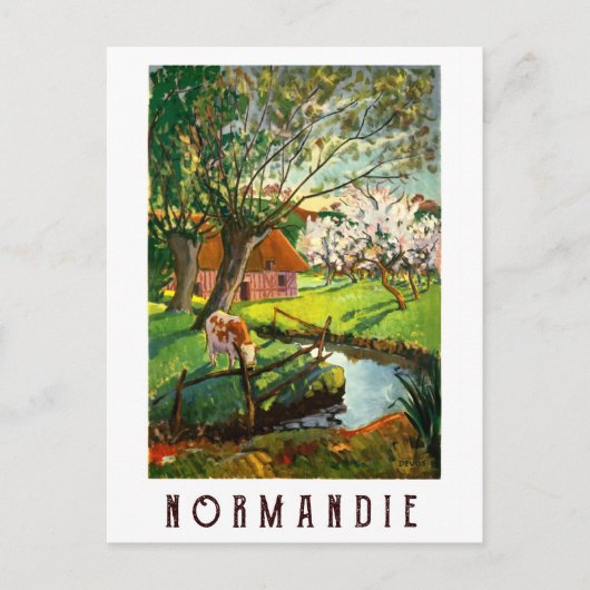 dorp in Normandië, Frankrijk Briefkaart (Voorkant)