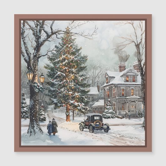  Dorp Kerst Magnetische Kaart (Voorkant)