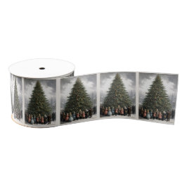  dorp Kerstboom verzamelen Grosgrain Lint