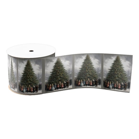  dorp Kerstboom verzamelen Grosgrain Lint (Spoel)