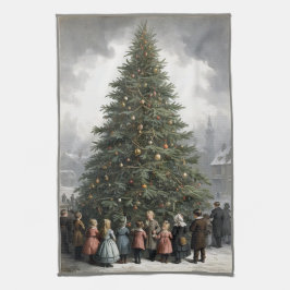  dorp Kerstboom verzamelen Theedoek