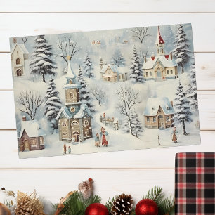 dorp Kerstwinter Ephemera Tissuepapier