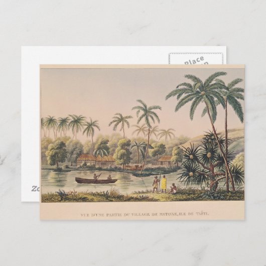 dorp Matavae, Tahiti Briefkaart (Voorkant / Achterkant)