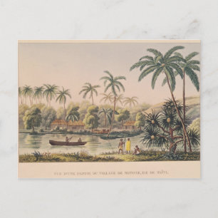 dorp Matavae, Tahiti Briefkaart