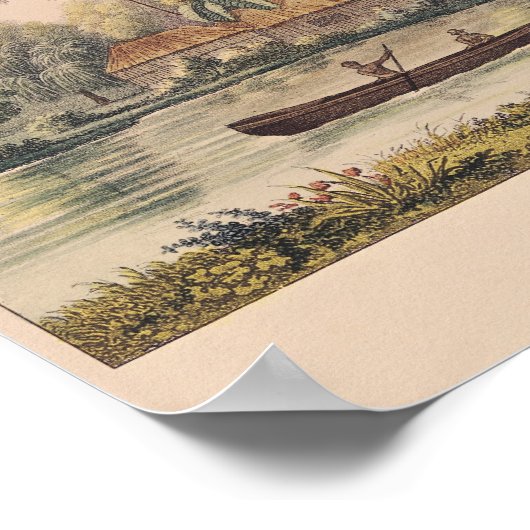 dorp Matavae, Tahiti Poster (Hoek)