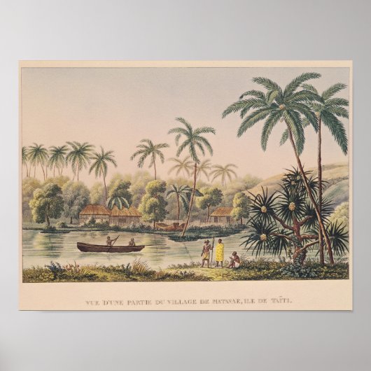 dorp Matavae, Tahiti Poster (Voorkant)