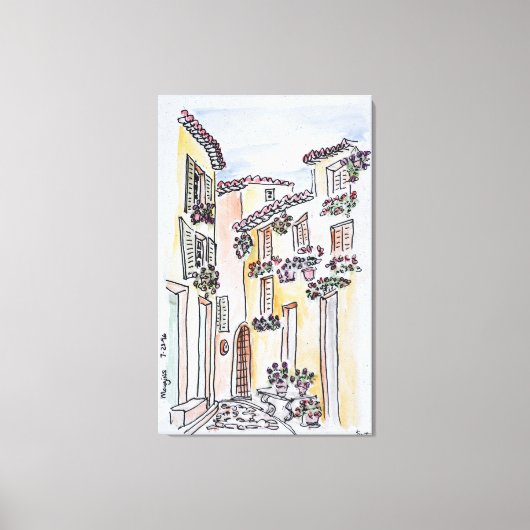 dorp Mougins | Provence, Zuid-Frankrijk Canvas Afdruk (Voorkant)