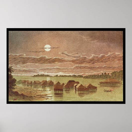 dorp op Basilan, Filipijnen Poster (Voorkant)