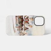 Dorp op een kerstdag iPhone hoesje (Achterkant horizontaal)