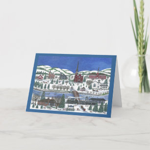 Dorp op het Kanaal van Erie Feestdagen Kaart