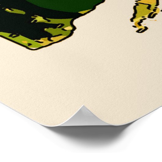 dorp op sneeuw, Abstract Poster (Hoek)