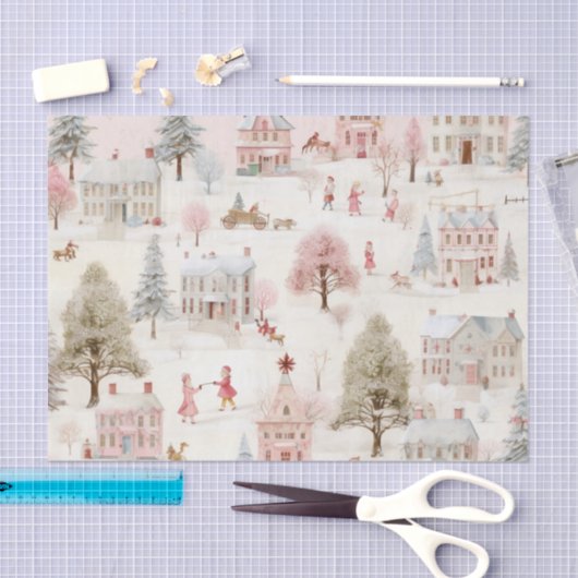  Dorp Roze Kerst Tissuepapier (Craft)