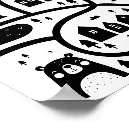 dorp | Scandinavisch Poster (Hoek)