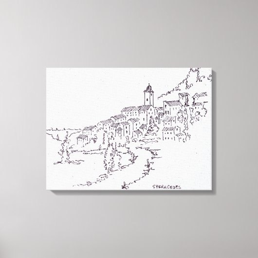 Dorp Speracedes | Provence, Frankrijk Canvas Afdruk (Voorkant)