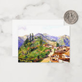 Dorp Tosari, Java, 1876 schilderij Notitiekaartje (Voorkant / Achterkant in situ)