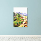 dorp Tosari, Java, schilderij van 1876 Canvas Afdruk (Insitu (Houten vloer))