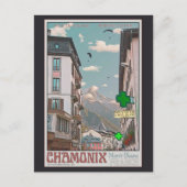 Dorp van Chamonix (wit) Briefkaart (Voorkant)