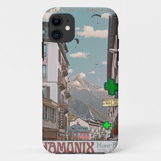 Dorp van Chamonix (wit) Case-Mate iPhone Case (Achterkant)