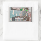 Dorp van Chamonix (wit) Rechthoekige Sticker (Tas)