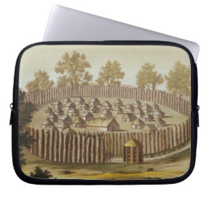 dorp van een inheemse stam in Florida, graf Laptop Sleeve