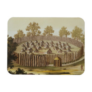 dorp van een inheemse stam in Florida, graf Magneet