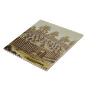 dorp van een inheemse stam in Florida, graf Tegeltje (Zijkant)