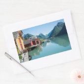 Dorp van Fjærland en een fjord rechthoek sticker (Envelop)