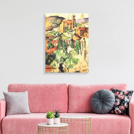 Dorp van Gardanne door Paul Cezanne,  kunst Canvas Afdruk (Insitu (Woonkamer))