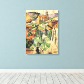 Dorp van Gardanne door Paul Cezanne,  kunst Canvas Afdruk (Insitu (Houten vloer))