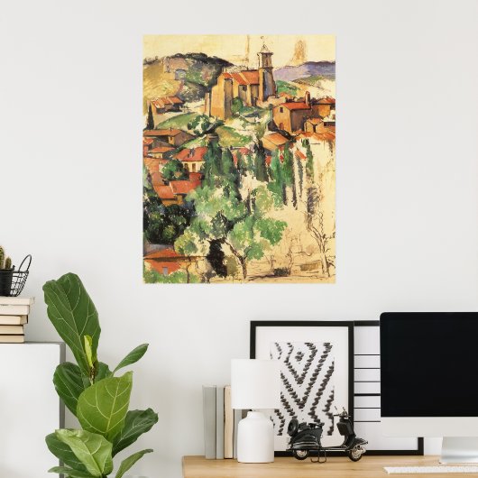 Dorp van Gardanne door Paul Cezanne, kunst Poster (Thuiskantoor)