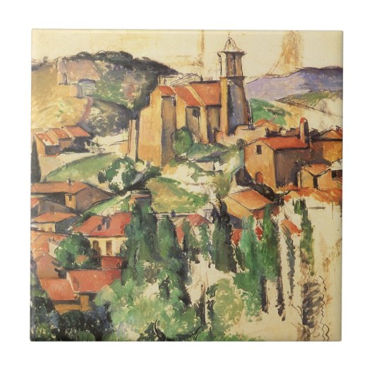 Dorp van Gardanne door Paul Cezanne,  kunst Tegeltje (Voorkant)