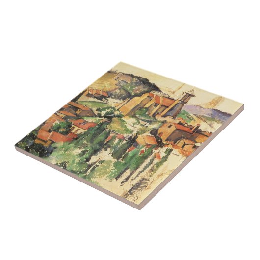 Dorp van Gardanne door Paul Cezanne,  kunst Tegeltje (Zijkant)