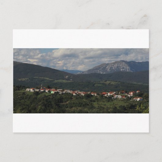 Dorp van Janezevo Brdo, Brkini Hills, Slovenië Briefkaart (Voorkant)