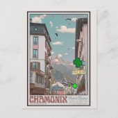 Dorp van (witte) Chamonix Briefkaart (Voorkant)