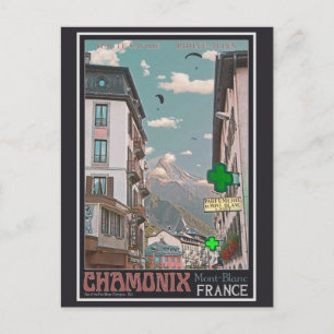 Dorp van (zwarte) Chamonix Briefkaart