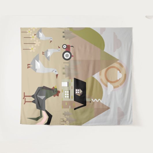 dorp wandkleed (Voorkant (horizontaal))