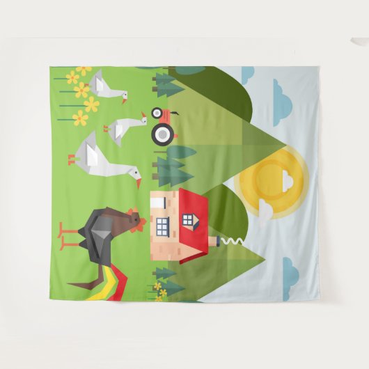 dorp wandkleed (Voorkant (horizontaal))