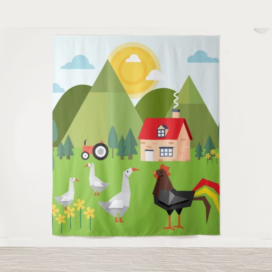 dorp wandkleed (Voorkant)