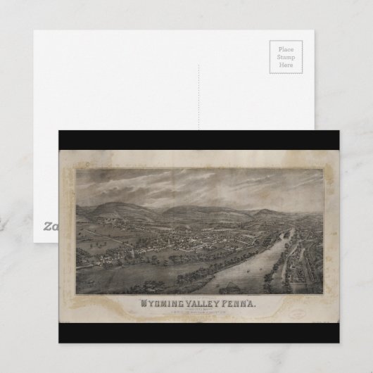 dorp Wyoming, Wyoming Valley Pennsylvania Briefkaart (Voorkant / Achterkant)